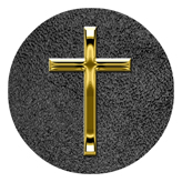 DAROUND 510 GD SH BK Gold Single Cross Shimmer Black Background